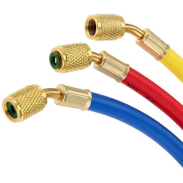 Practical R410-RV YV BV Manifold Gauge Set Charging Hose With Ball Valve