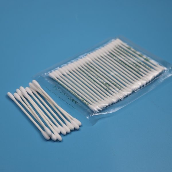 CA-002 Eco-friendly Double Ended Qtips Industrial Cleaning Cotton Bud Cleanroom Cotton Swab