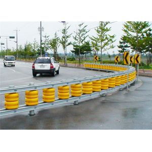Single Double Small Highway Roller Barriers Yellow