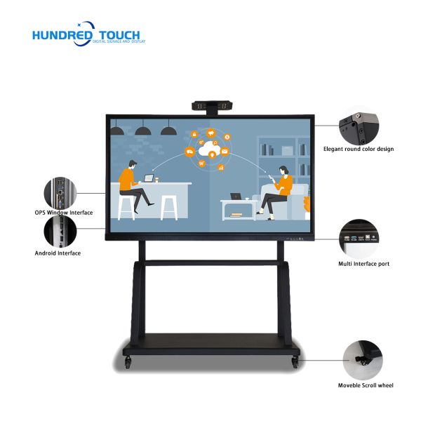 450cd/m2 Smart Interactive Whiteboard Android Windows OS PCAP Capacitive Touch Kiosk