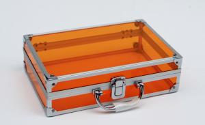 Best Acrylic Aluminum Small Case with Emty Inside Orange New Color 260*170*150mm wholesale