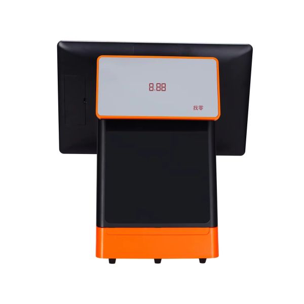 15.6'' Touch Screen Cash Register with Win 10/Android OS and Full HD 1080P Main Display