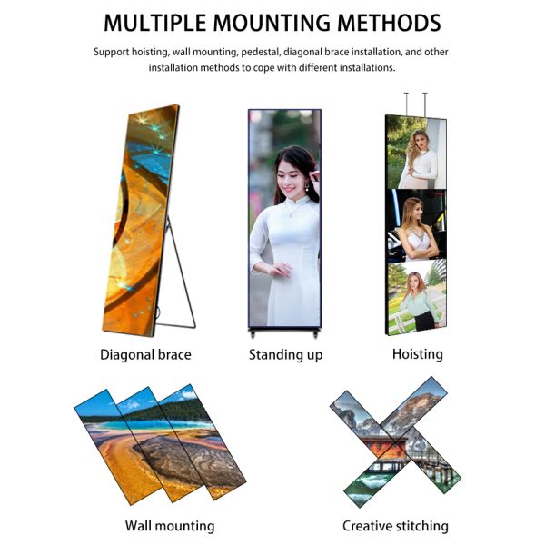 YUYI Digital Indoor LED Display Poster Wifi P3 Floor Standing LED Display