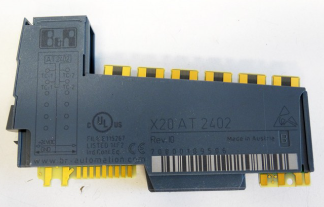 X20AT2402 B & R Temperature input module, 2 thermocouple inputs, J, K, N, S, B, R, B&R types
