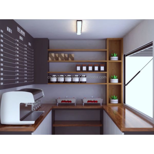 Modern 10 ft 20 ft Prefabricated Steel Shop Container Kiosk Mobile Mini Bar for Outdoor Kitchen and Restaurant Movable Design Shop