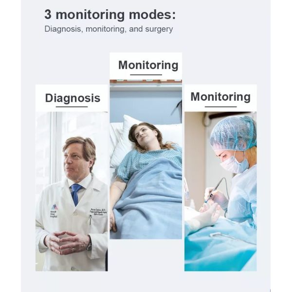 Vital Signs Patient Monitor 15 Inch Multiparameter Medical ICU Bedside Nibp SPO2 Ecg