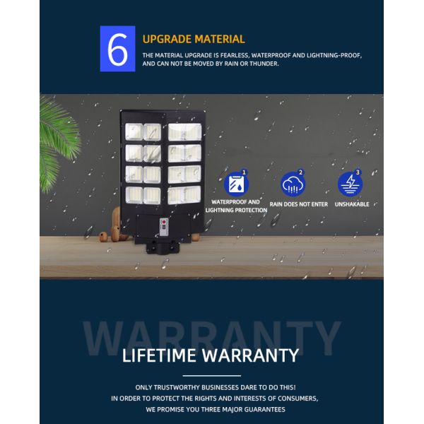 110lm/w All In One Solar Led Street Light Ip65 Waterproof Abs Hosuing