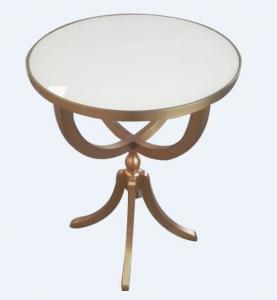 China White Quartz Top Small Round Coffee Table Pedestal End Table Dia 18*24 on sale