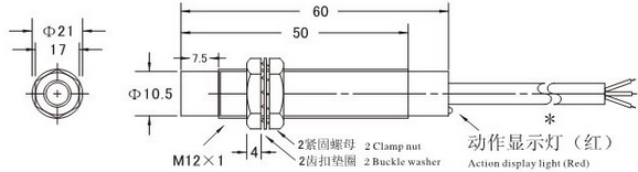 LJ12A3-4-Z/BX M12 3- Wires DC NPN NO 1-5mm distance measuring capacitive proximity switch sensor