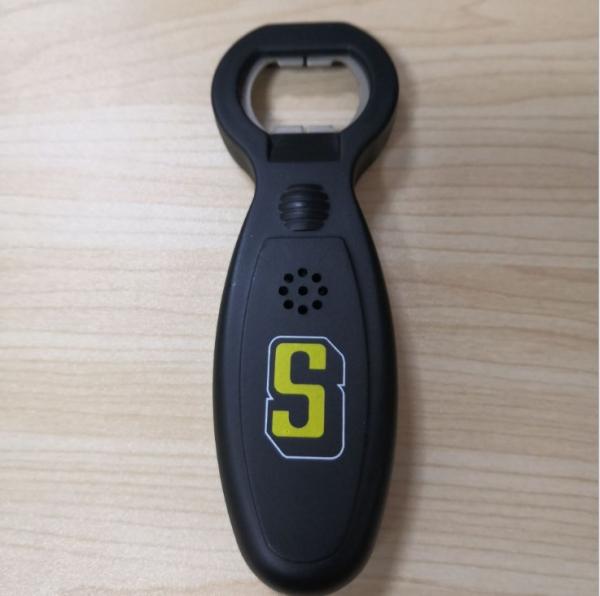 Cheap Advertising Promotion Beer Bottle Opener Music Black Stainless Steel 135*50*15mm for sale