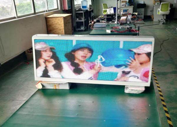 Cheap Custom 5mm Taxi Advertising Screens Taxi Roof Signs Led 6000cd/㎡ for sale