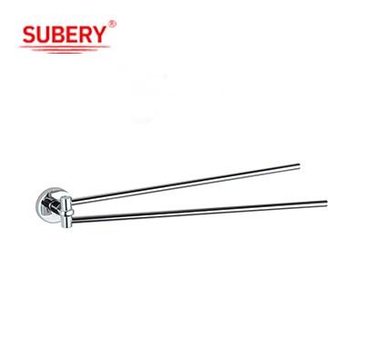 Cheap Swivel Towel Holder Bathroom Double Towel Bar Chrome Parts for sale