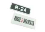 Embossed Sewn Single Custom Patches 3D PVC Badge Appliques With Button Loop