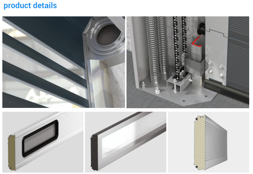 380V Security High Speed Spiral Door Aluminum Alloy Profile Automatic