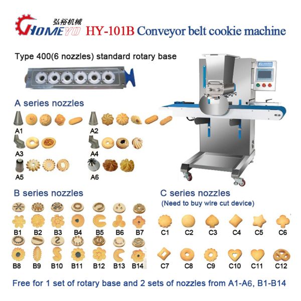 Single Phase Electric Bakery Commercial Cookie Machine Maker For Snack Production