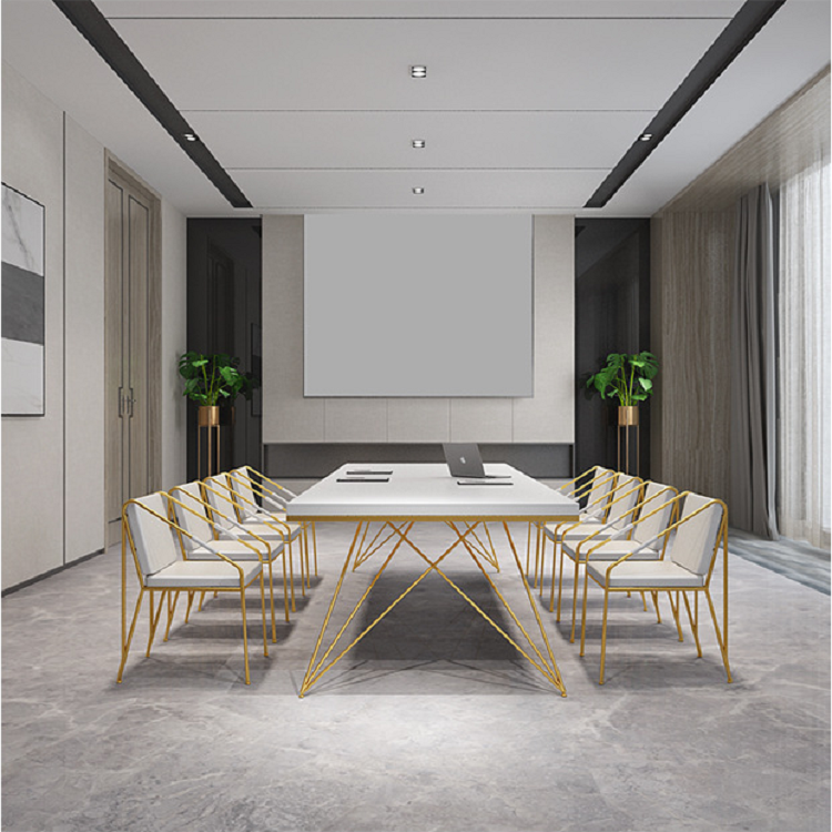 Customized Melamine Rectangle Office Conference Table For 10 People