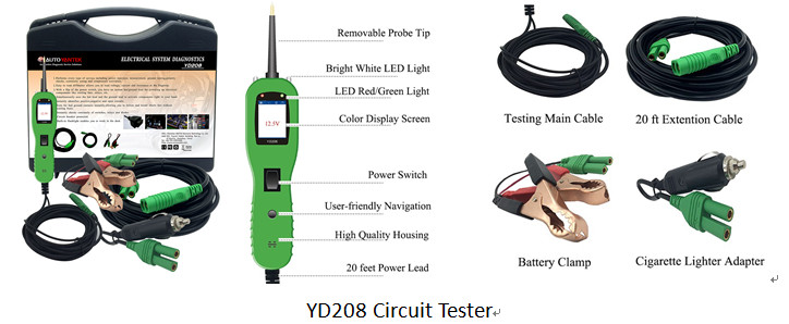 Vehicle Electrical System Powerscan Yd208 Diagnostics Tool