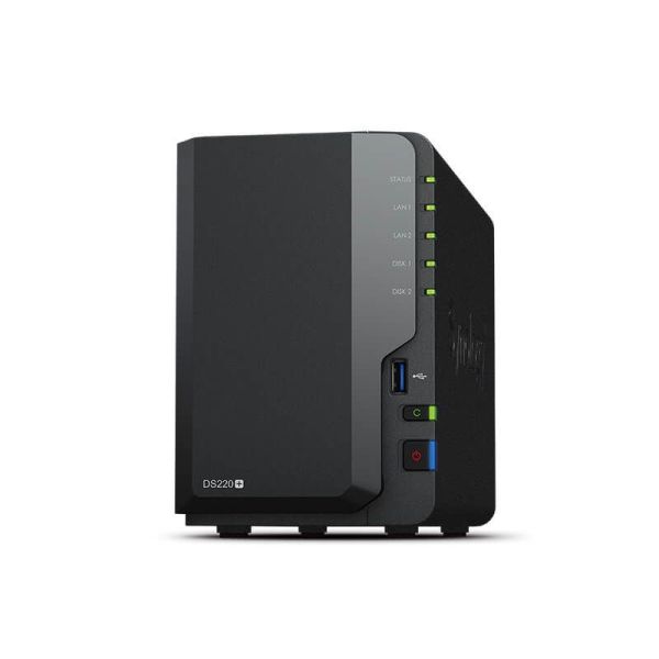 2 Bay DiskStation NAS with RJ-45 and USB Interfaces for Data Backup