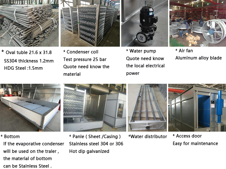 evaporative cooled condenser