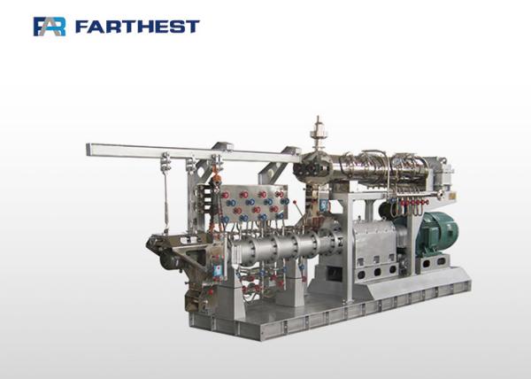 Cheap Double Screw Floating Fish Feed Making Machine , Aqua Feed Steam Extruder Equipment for sale