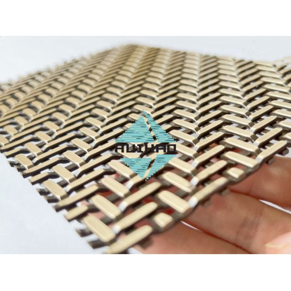Anti Corrosion 0.15 Opening Bronze Color Aluminum Metal Decorative Wire Mesh
