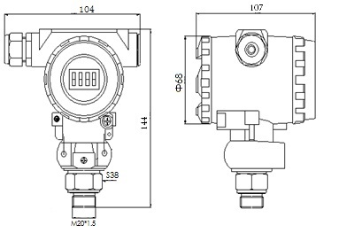 Accuracy Digital Pressure Transmitter OEM 4-20 Ma Piezo Pressure Transducer