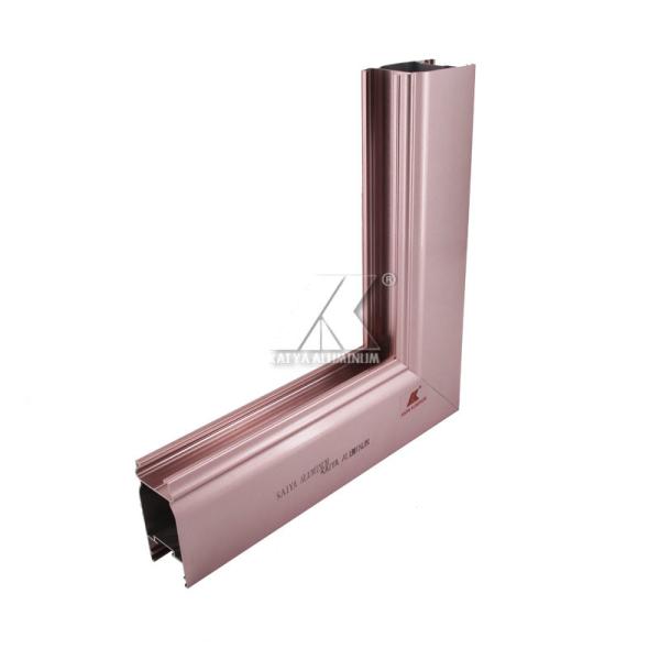 Cheap AA15 Rose Gold Anodized Aluminium Profile For Sliding Doors for sale