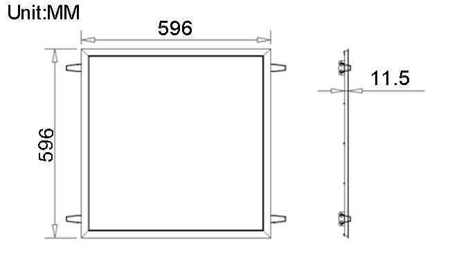 80lm/W Silvery Flat Square Led Lights , Remote Control Office Ceiling Panel Lights