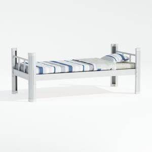 Student Sturdy Metal Frame Bed Premium Steel Slat Support Single Bed