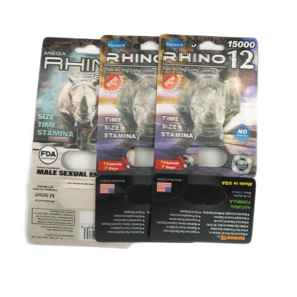 Cheap Stiff Rox Male Enhancement Pill Rhino 69 Blister 3d Card Display Box for sale