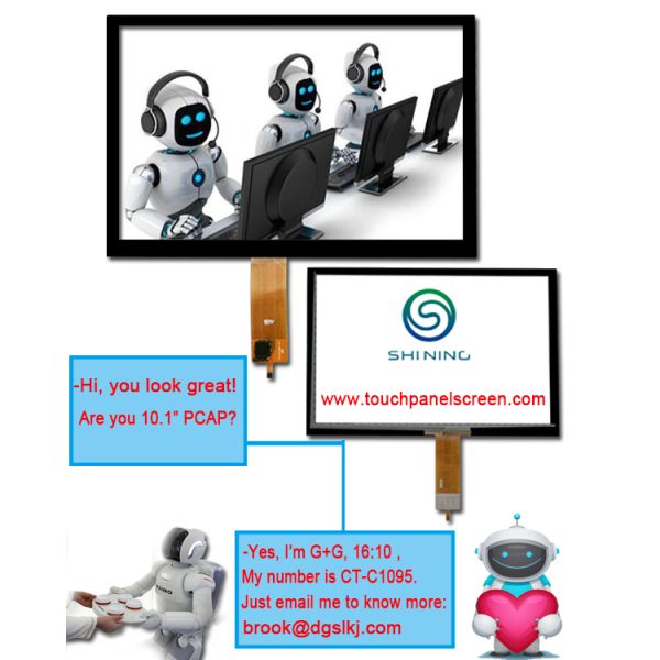 10.1 Inches 16/10 I2C Interface Capacitive Touch Display COF Type Goodix GT928 Controller