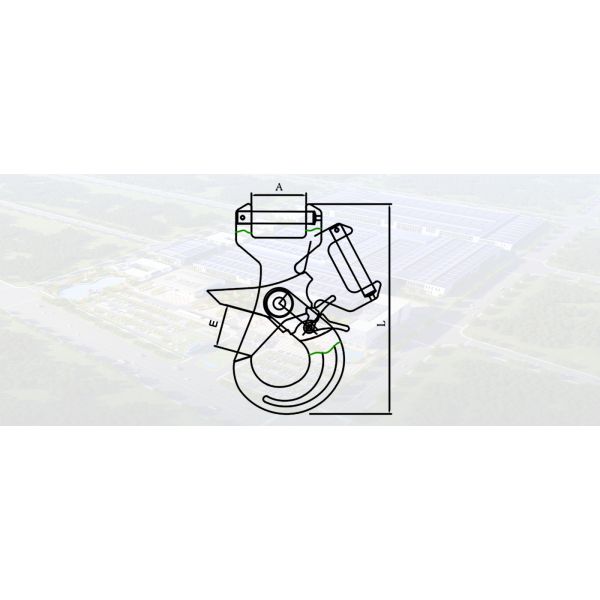 SLR236-G80 LONG CLEVIS SELF LOCK HOOK FOR WEB SLING