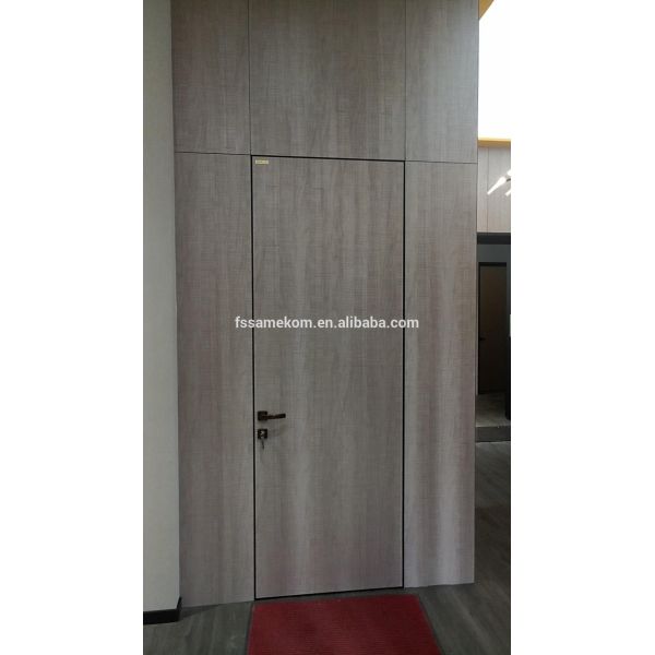 Aluminum Frame HPL hidden door solution system for modern house