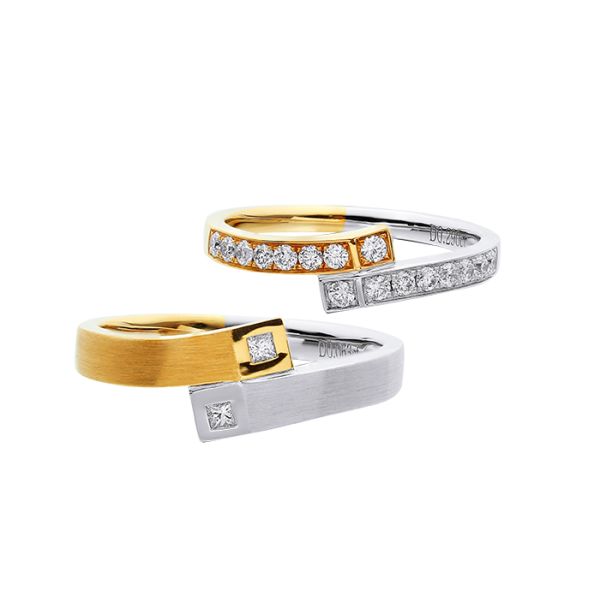 Unisex Visual Texture Generous 18k Customised Couple Rings