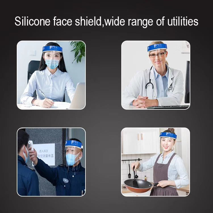 Windproof Personal Protection CE 22cm Medical Face Shields