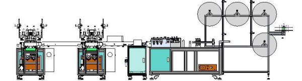 Cheap Low Noise Pollution Mask Making Machine Computer PLC Programming Control for sale