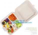 corn starch clamshell box,Corn Starch Food Container, Disposable Lunch Box