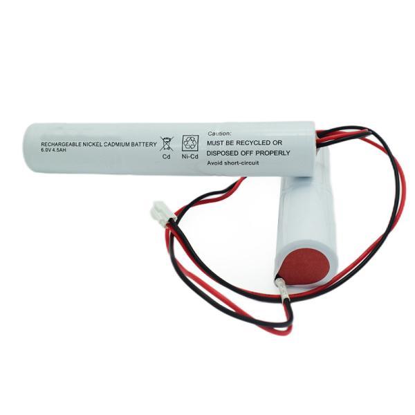 Cheap Odorless Side By Side 6.0V Ni Cd Battery Pack 4500mAh for sale
