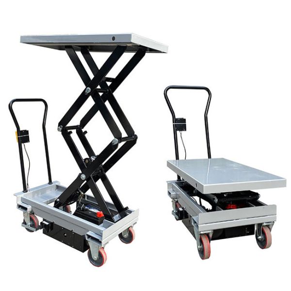 Mini Hydraulic Portable Scissor Lift Tables 150kg 27.56''X17.72'' Mobile Max Height 29.72in