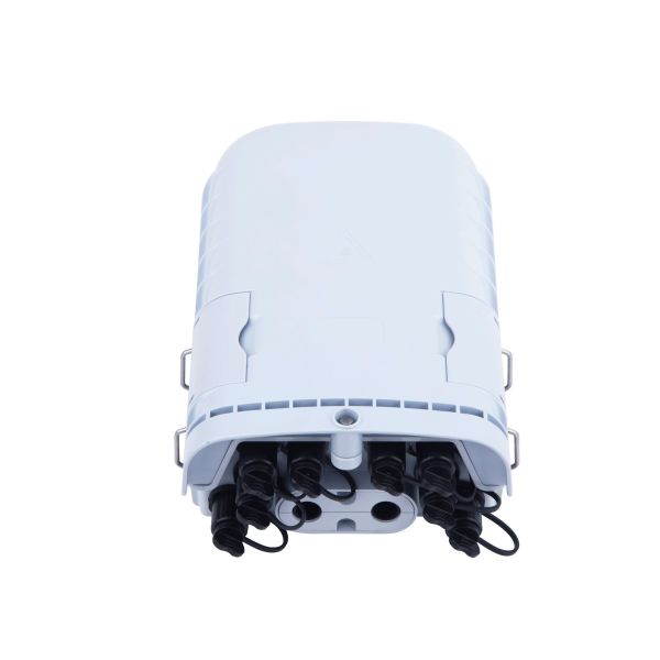 8 Port Outdoor Fiber Optic Termination Box with 12 Fibers Capacity and ABS+PC Material for FTTH/FTTA Applications