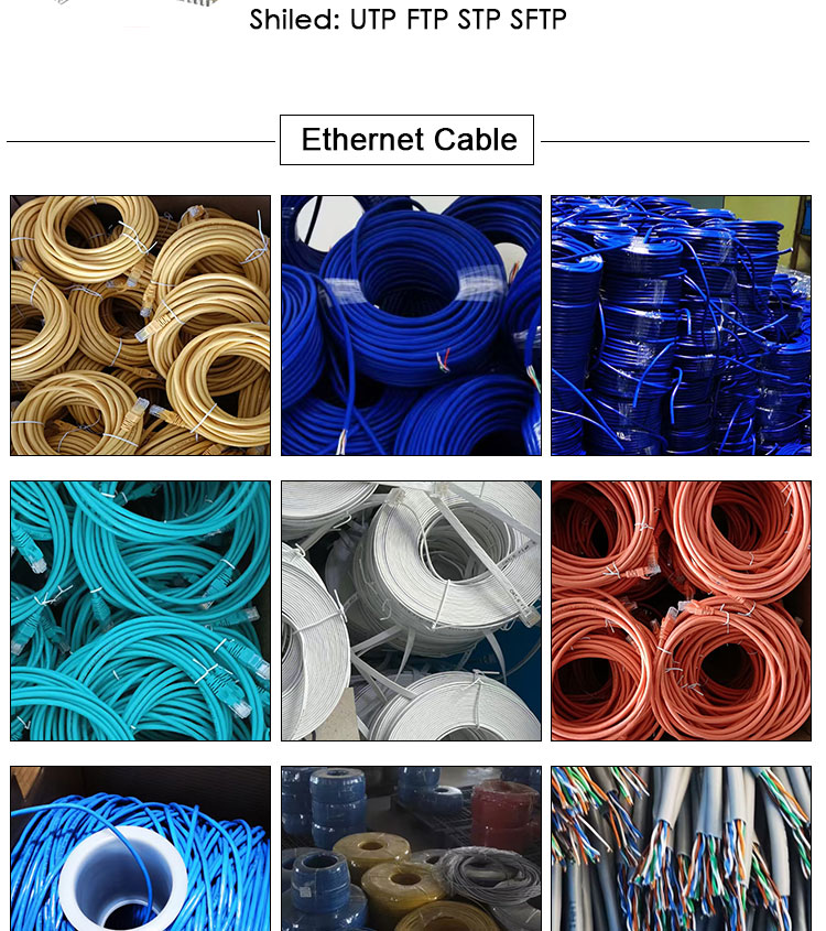 1m 5m 10m UTP FTP Shield Cat5 Cat5e Cat6 Ca6a Cat7 RJ45 Flat Ethernet Patch Network Lan Cable for Router