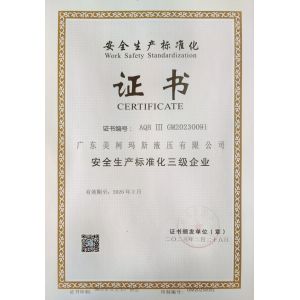 Guangdong MKS Hydraulic Co., Ltd. Certifications