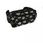 Printed Floral Waterproof Fanny Pack , Canvas Waist Pouch Bag For Women