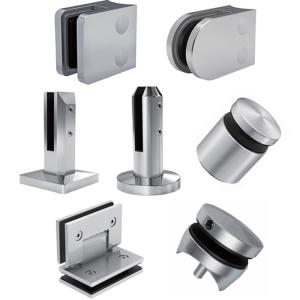 D Shaped Bathroom Sliding Door Accessories Wall Mount Glass Clamp size 90×50mm
