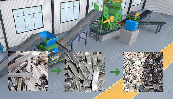 Industrial Scrap Metal Double Shaft Shredding Machine Metal Crusher 13