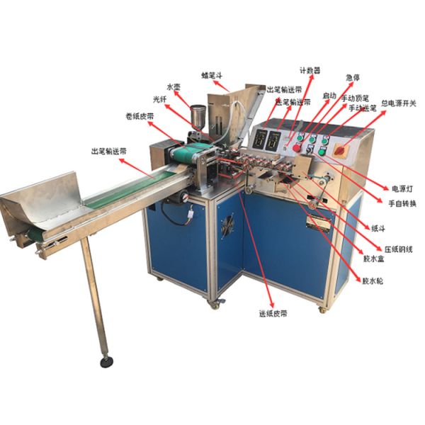 Automatic Crayon Labeling Machine Semi Labeling Machine Crayons Ball Pen Pencil Crayon Labelling Machine