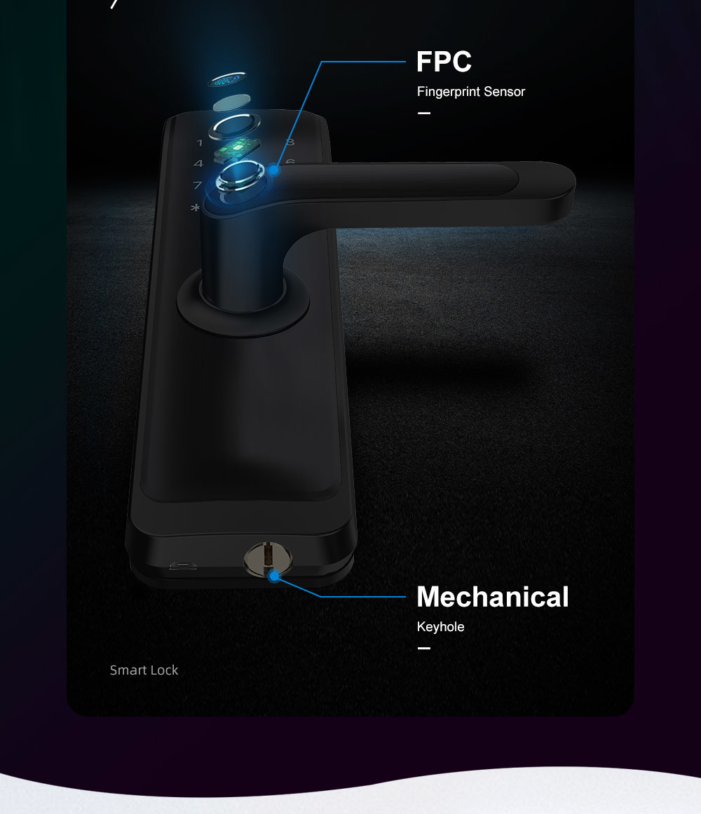 Safe Password FPC Fingerprint Smart Digital Keypad Door Lock IP65