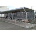 China Safety Artistic Stainless Steel Bus Shelter With Seats / Garbage Bins / Line Signs for sale