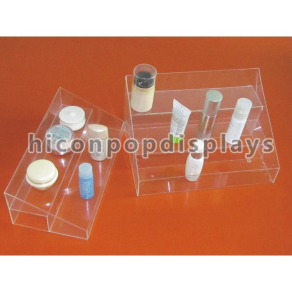 Customized Counter Top Acrylic Cosmetic Organizers With Slot Pocket