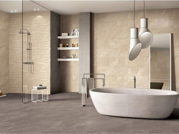 Cheap 60*60cm Anti-Slip Stone Look Porcelain Tile Low Water Absorption Ceram Yellow Barthroom Wall Tile for sale